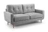 Grey Fabric 3 Seater Sofa Tufted Designed