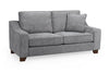 Grey Fabric Standard Back 3 Seater Sofa