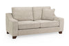 Stone Fabric Standard Back 3 Seater Sofa