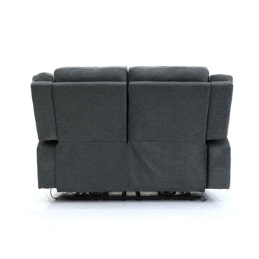 Graphite Leather Effect 2 Seater Electric Recliner with USB