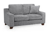 Slate Grey Fabric 2 Seater Sofa Walnut Wooden Feet