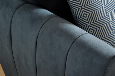 Barcelona Fabric Sofa Contemporary Comfort with Reversible Cushion Seat