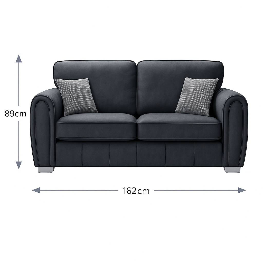 Barcelona Fabric Sofa Contemporary Comfort with Reversible Cushion Seat