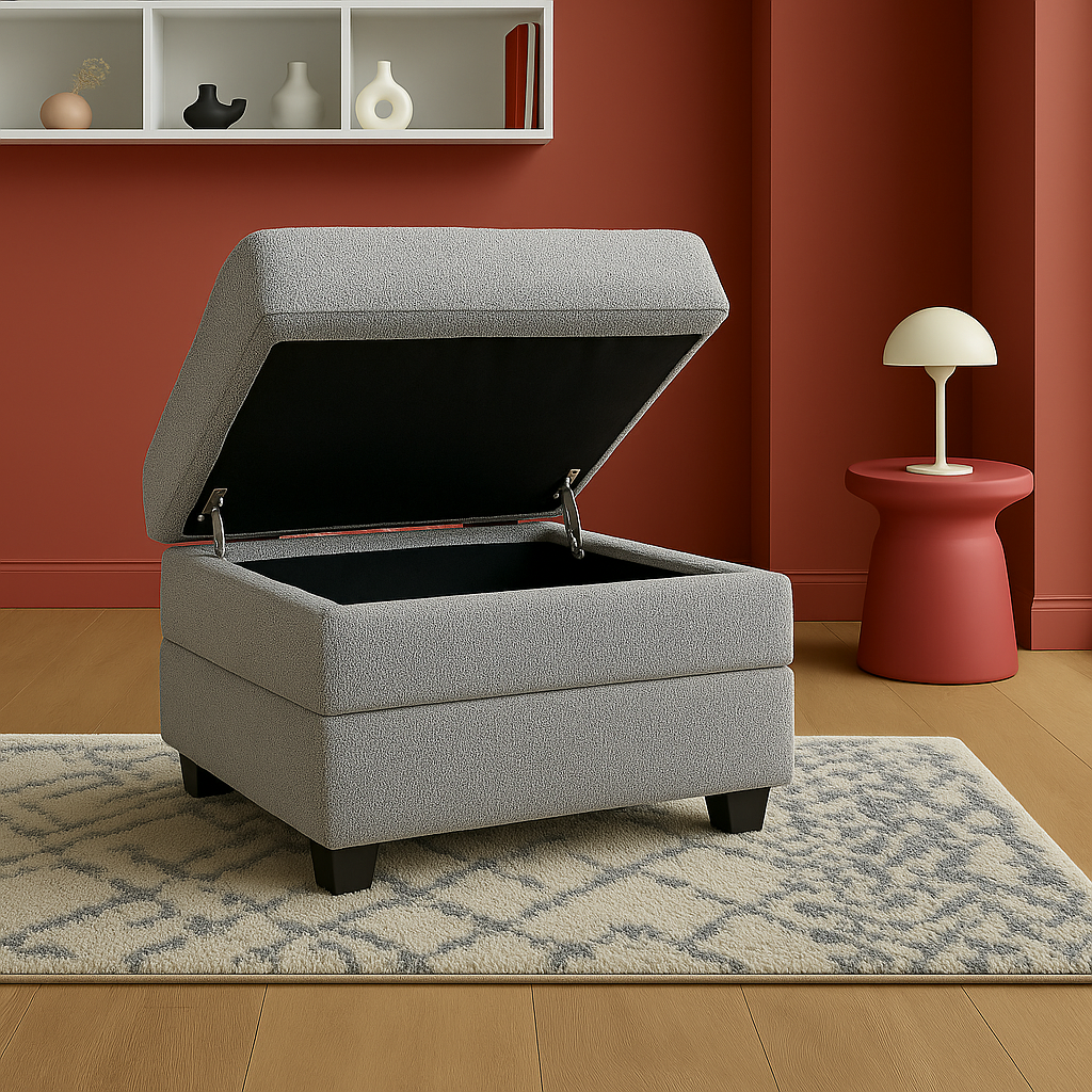 Valencia Modern Handmade Sofas In Teddy Slate Grey Fabric With Cushions
