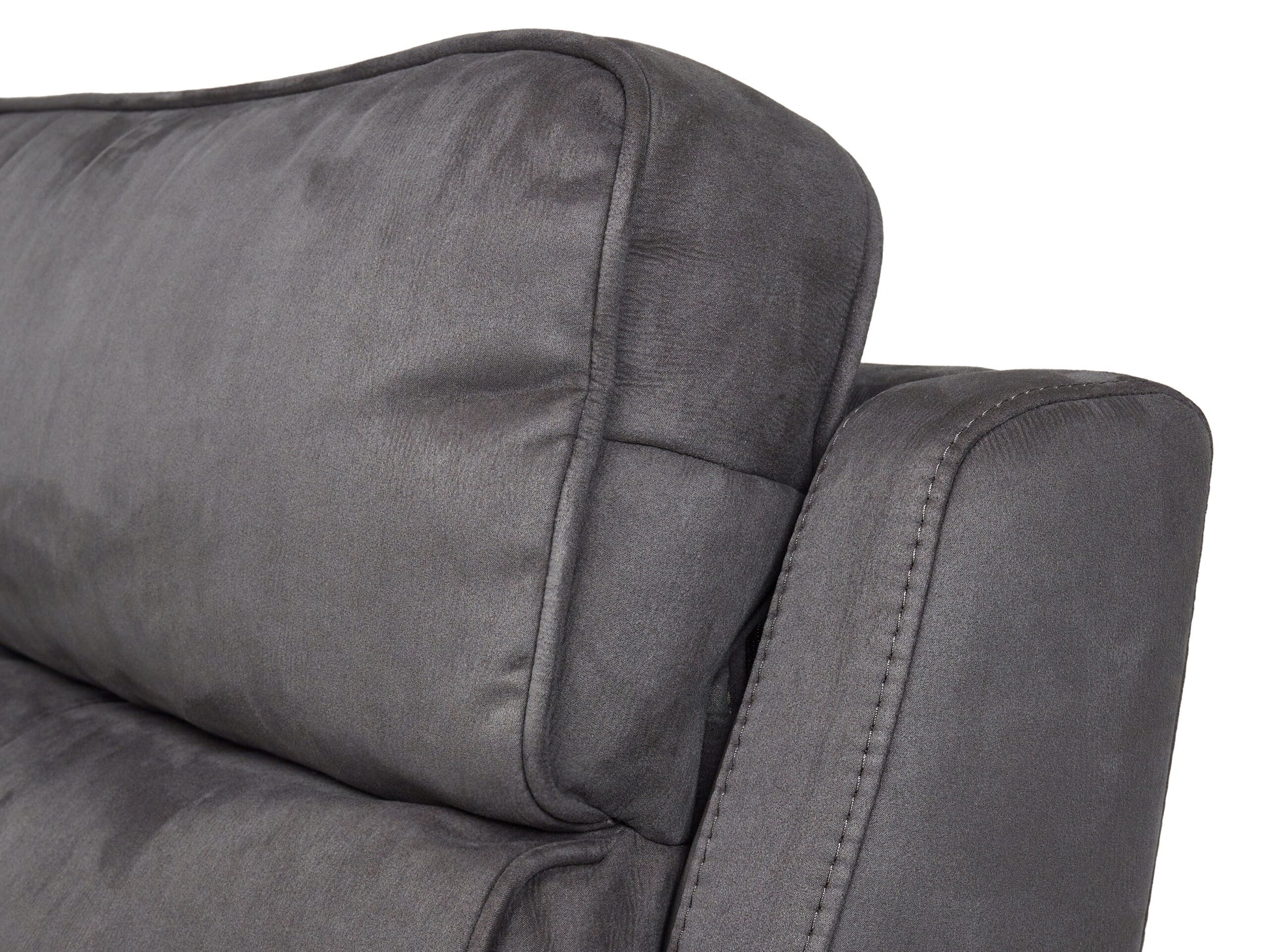 Continental 3+2 Seater Electric Reclining Grey Fabric Suede Sofas