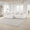 Natural Beige Fabric Left Hand Facing Corner Sofa