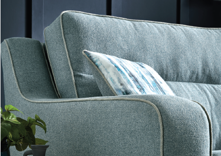 Milan Modern Elegance Storage Footstool In Garda Petrol Blue Fabric