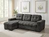 Grey Fabric Universal Corner Chaise Sofabed