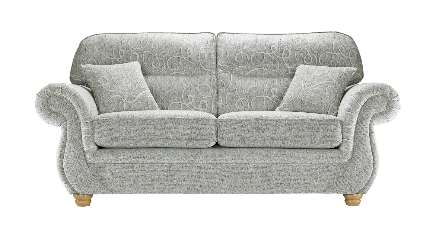 Quinn Spira Curved Designer Navy Blue Real Fabric Sofas