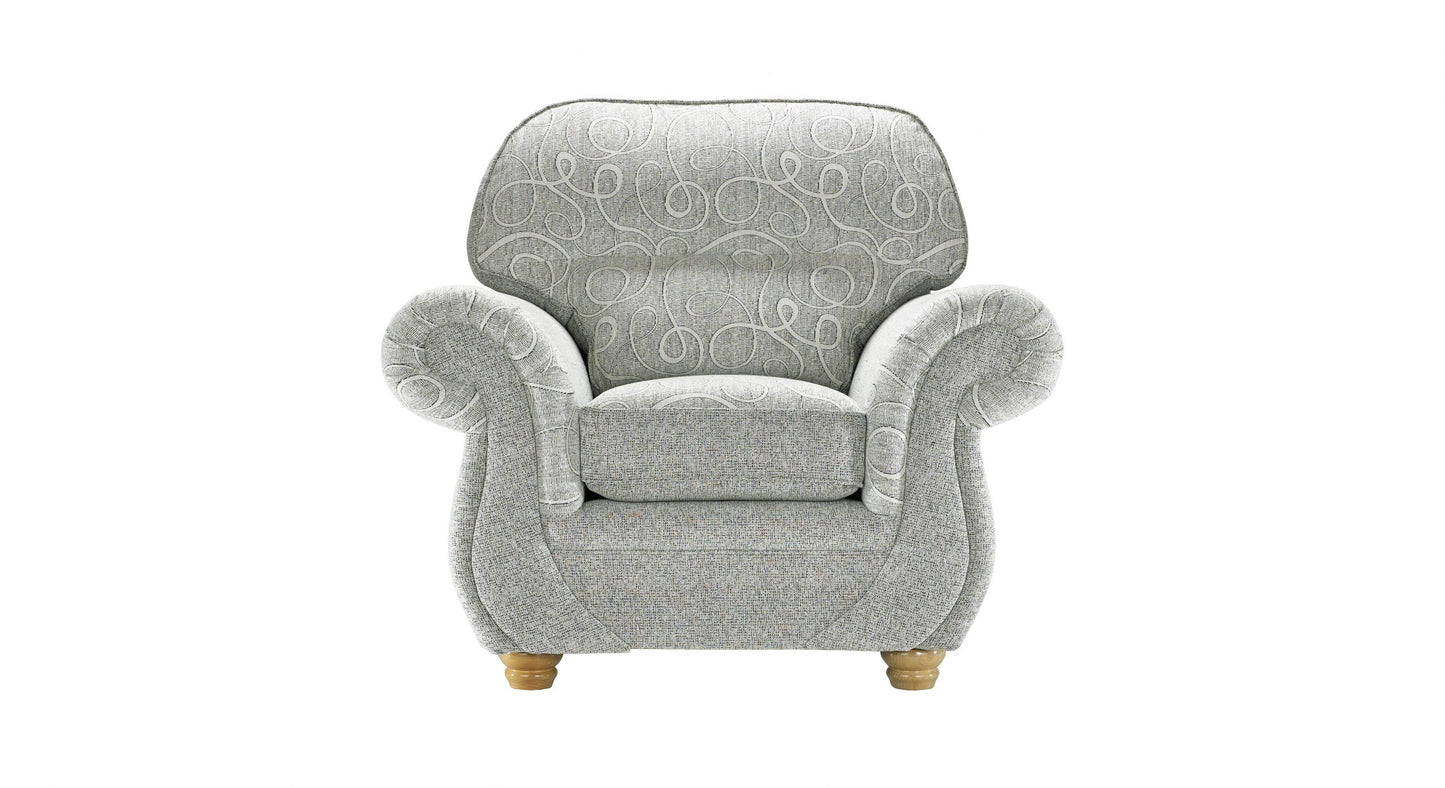 Quinn Spira Curved Designer Navy Blue Real Fabric Sofas