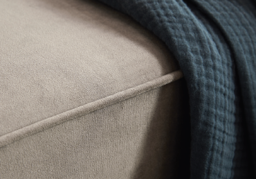 Sebastian Elegance Sofas In Plush Elephant Gray Fabric With Cushions