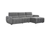 Charcoal Fabric Electric Recliner Corner Sofa RHF