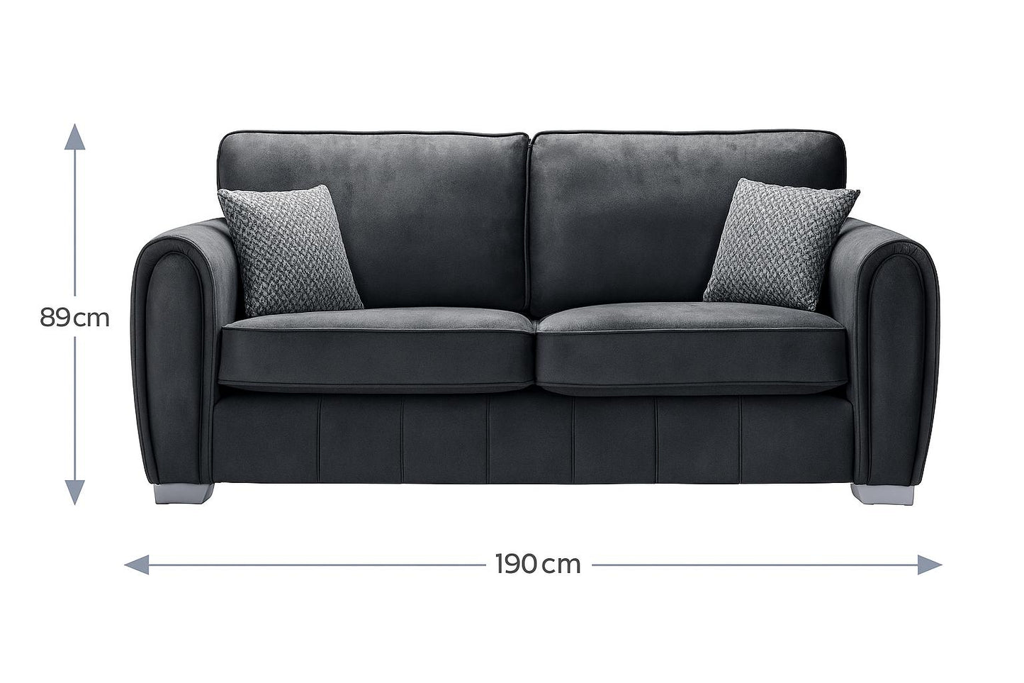 Barcelona Fabric Sofa Contemporary Comfort with Reversible Cushion Seat