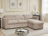 Beige Fabric Universal Corner Chaise Sofabed