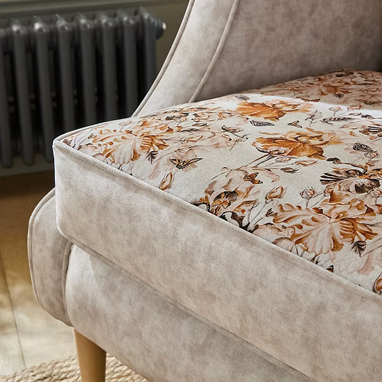 Seville Crafted Floral Design Chair With Generously Padded Cushions