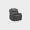 Grey Fabric Electric Recliner Armchair with Cup Holder