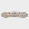 Mocha Velvet Large Corner Group Sofa 5 Seater