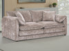 Beige Chenille Fabric 3 Seater Sofa Standard Back
