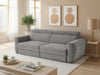 Grey Fabric 3 Seater Electric Reclining Sofa Bed