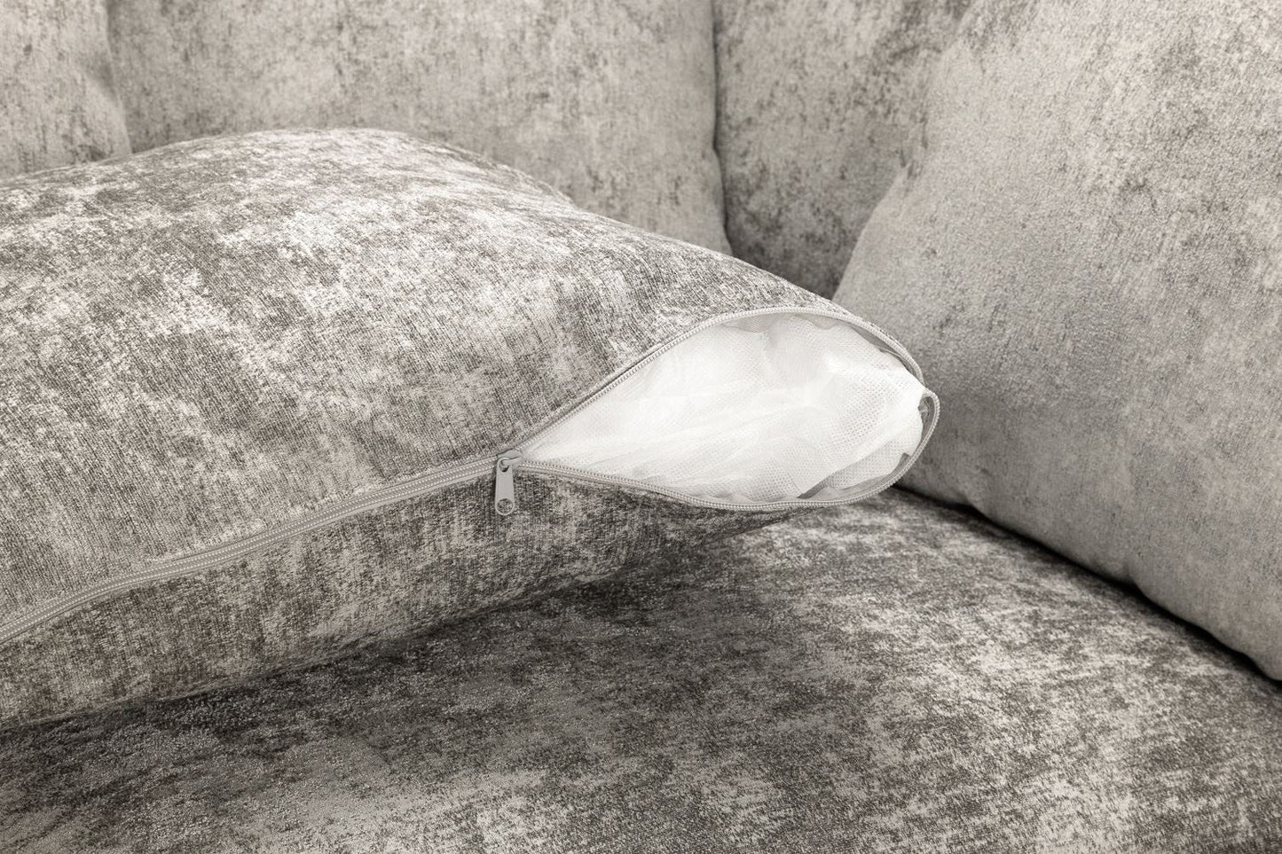 Truffle Fabric U Shape Pillow Back Large Corner Sofa