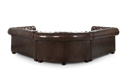 Chesterfield Sofa Antique Brown Large Corner