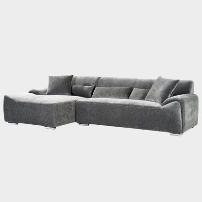 Charcoal Fabric Left Hand Facing Corner Sofa
