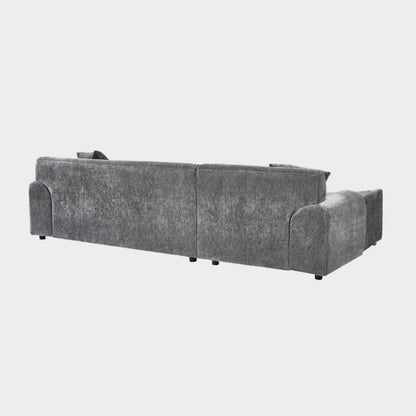 Charcoal Fabric Left Hand Facing Corner Sofa
