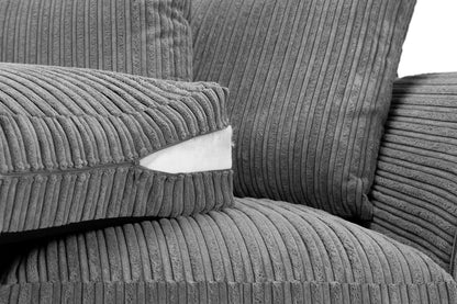 Grey Fabric Scatter Back 3 Seater Sofa