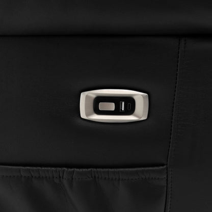 Black Leather Effect 2 Seater Electric Recliner Sofa