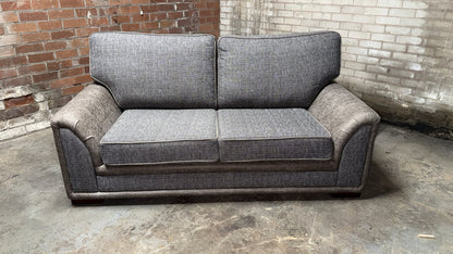 Grey & Brown 3-Seater Sofa Clearance