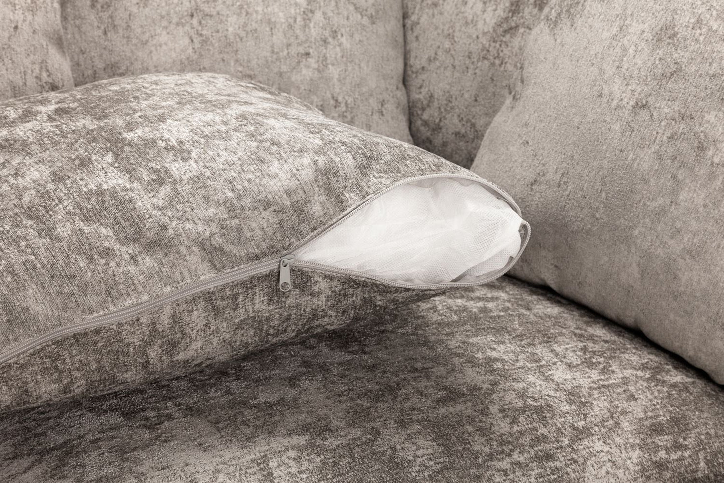 Truffle Fabric U Shape Pillow Back Large Corner Sofa