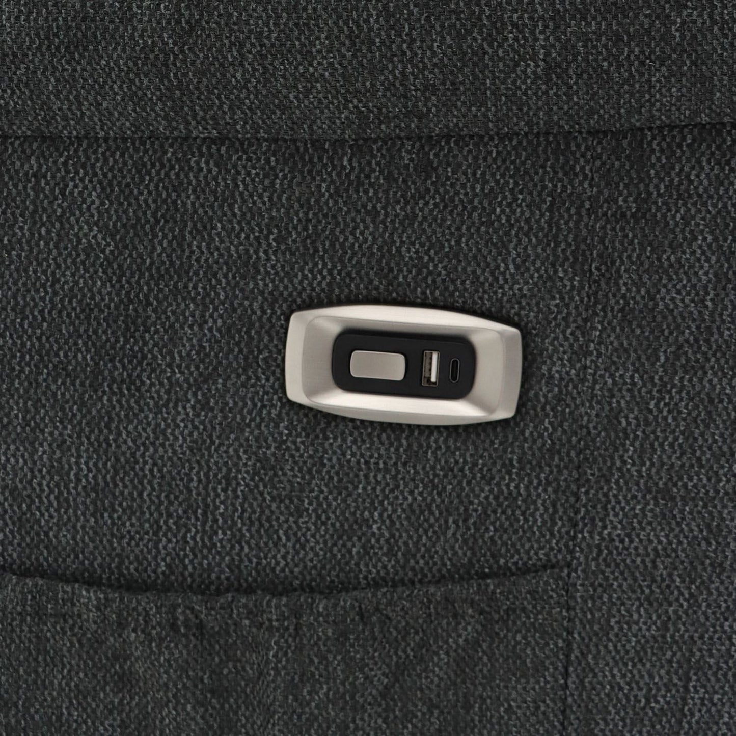 Graphite Fabric 3 Seater Electric Recliner Sofa