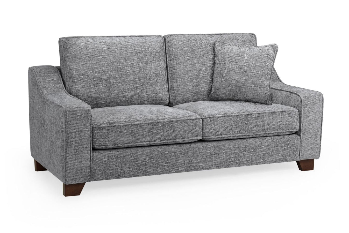 Grey Fabric Standard Back 3 Seater Sofa