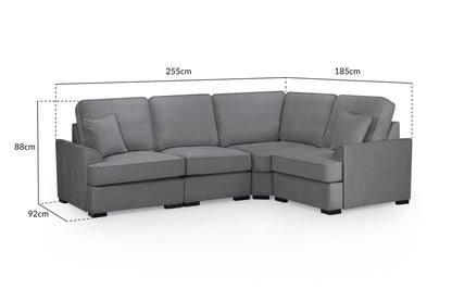 Grey Fabric Large Universal Corner Sofa