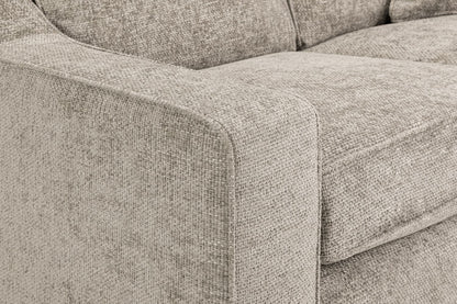 Stone Fabric Standard Back 3 Seater Sofa