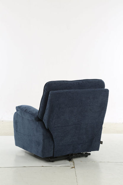 Blue Fabric Electric Rise and Recliner Massage Chair