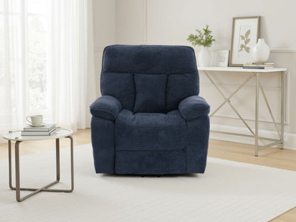 Blue Fabric Electric Rise and Recliner Massage Chair