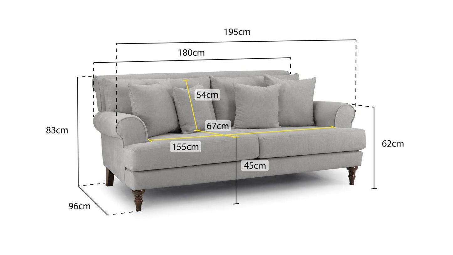 Summer Sofa Grey 3 Seater