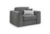 Grey Chenille Fabric Upholstered Armchair
