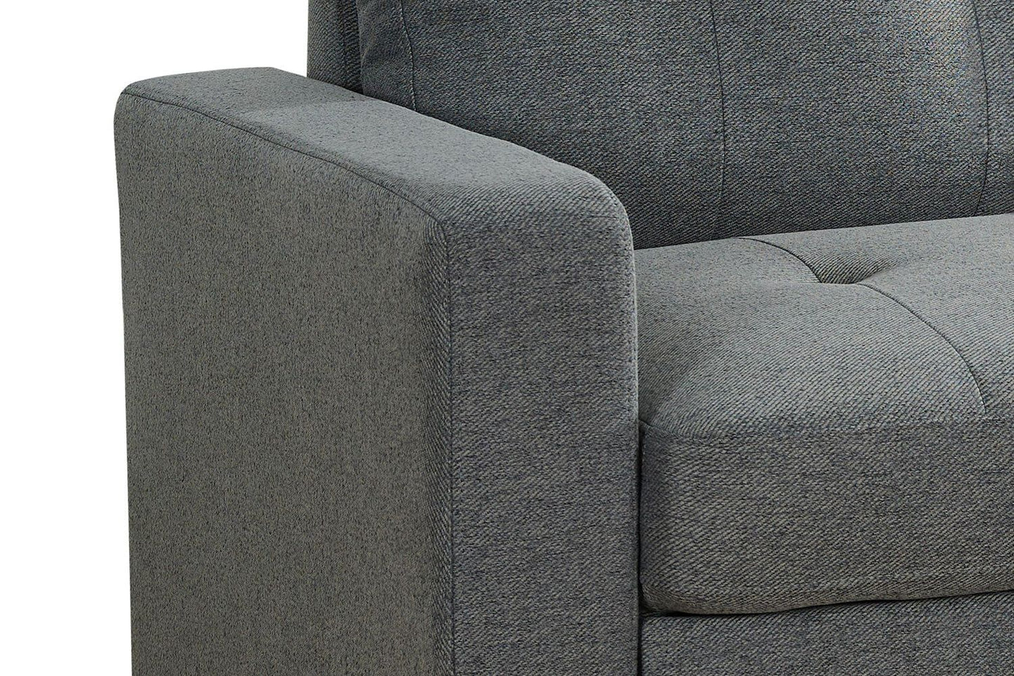 Grey Fabric Corner Sofabed with Removable Cushions