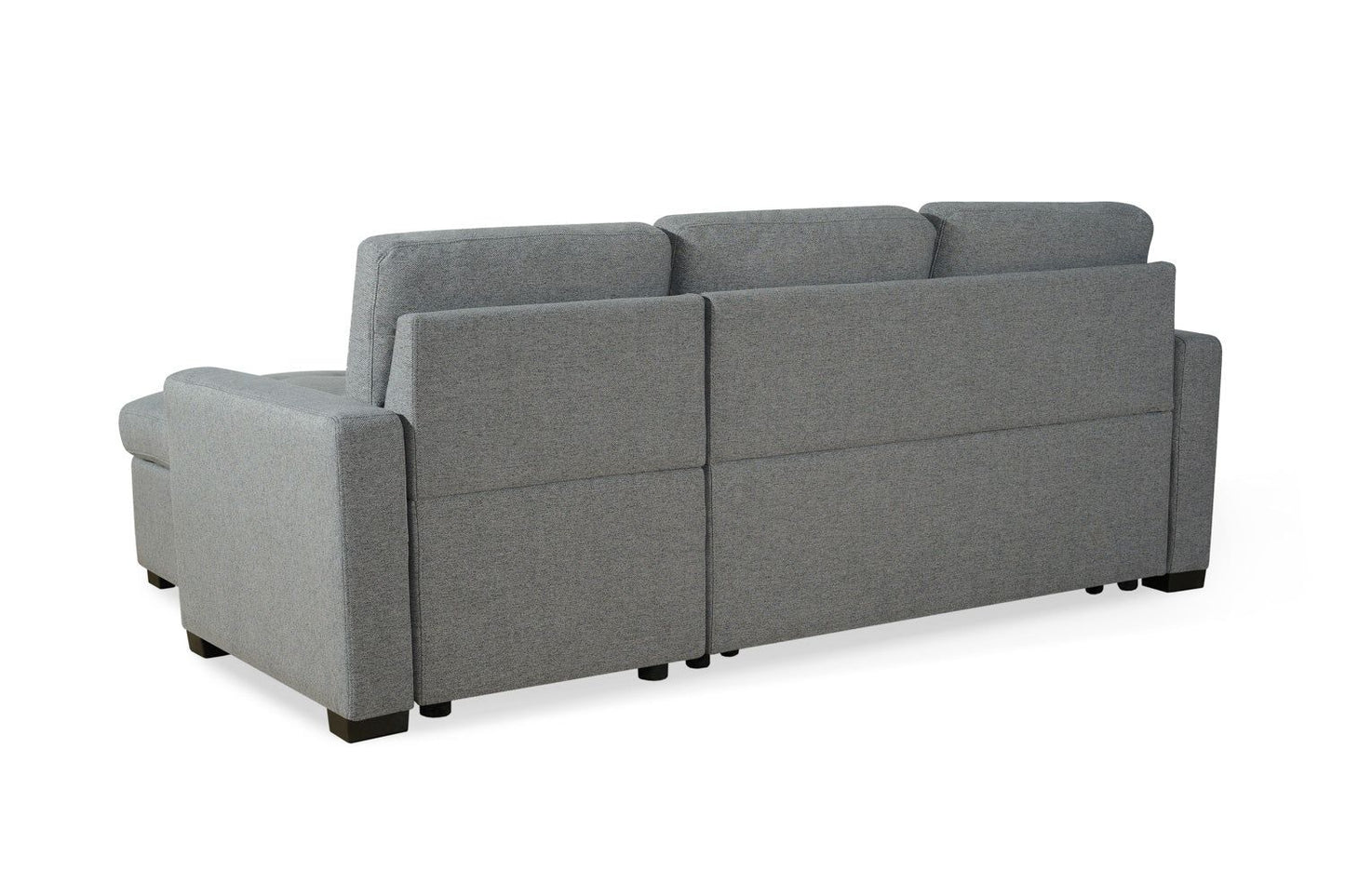 Grey Fabric Corner Sofabed with Removable Cushions