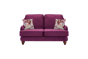 Alicante Handmde Monaco Amethyst Purple Fabric Sofa Set Wooden Legs