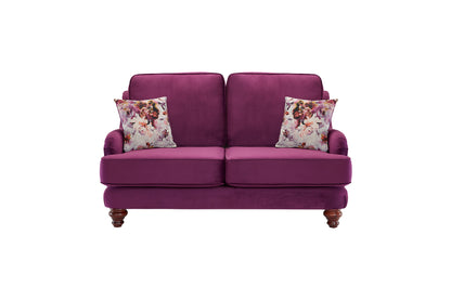 Alicante Handmde Monaco Amethyst Purple Fabric Sofa Set Wooden Legs