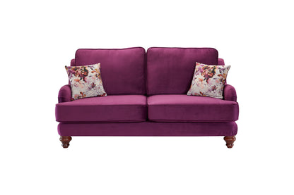 Alicante Handmde Monaco Amethyst Purple Fabric Sofa Set Wooden Legs