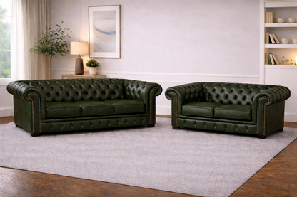 Antique Chesterfield Sofas –  Genuine Hide Leather | Exclusive to SofasUK