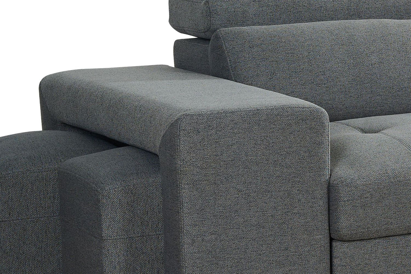 Grey Fabric Universal Corner Sofabed with Storage