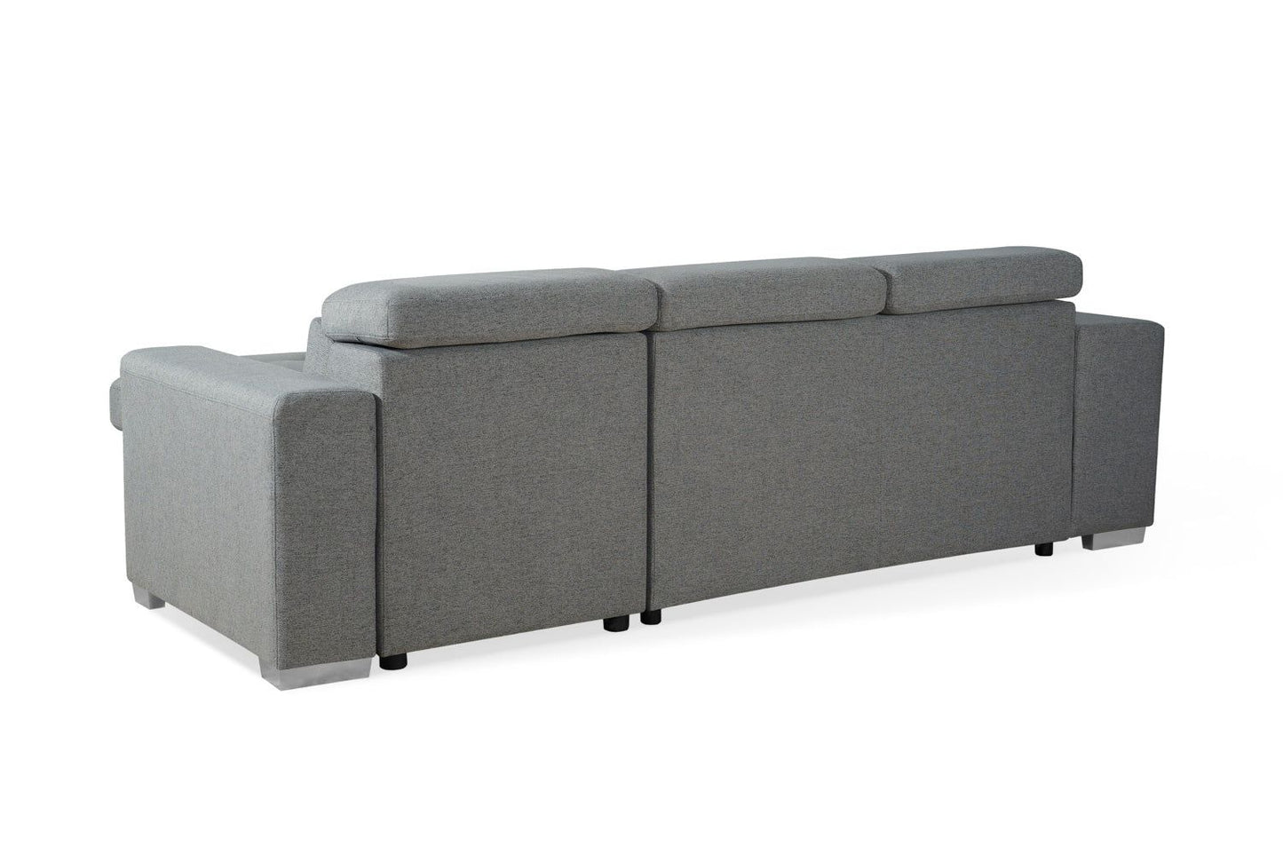 Grey Fabric Universal Corner Sofabed with Storage