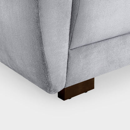 Grey Chenille Fabric 2 Seater Large Convertible Sofabed