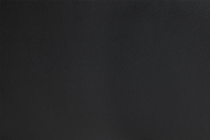 Black Leather Effect 2 Seater Sofa Wooden Feet