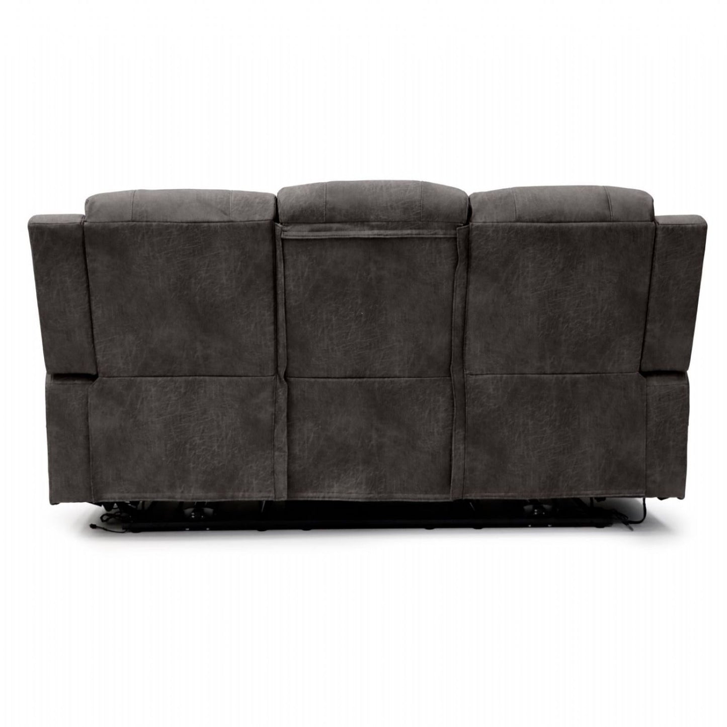 Brown Fabric 3 Seater Electric Recliner Sofa with LED